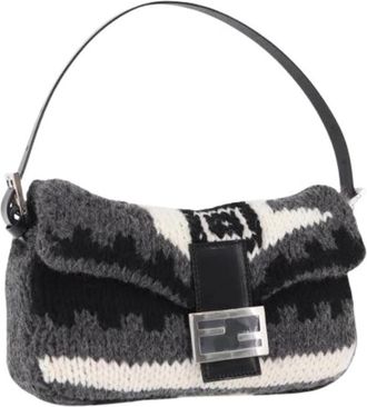 Fendi Pre-owned Vintage Gebreide Schoudertas - Dames - Vintage Schoudertas - Veelkleurig - ONE Size - Wol - Vintage