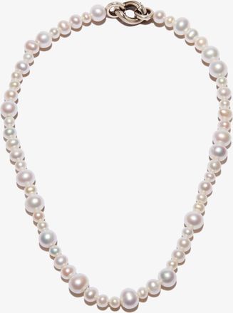 M. Cohen Sterling Silver Perlina Pearl Necklace - Unisex - Sterling Silver/Pearl