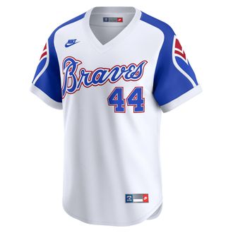 Nike Hank Aaron Atlanta Braves Cooperstown Nike Mens Dri-FIT ADV MLB Limited Jersey in White | CO25ATC4QFJ-FP7