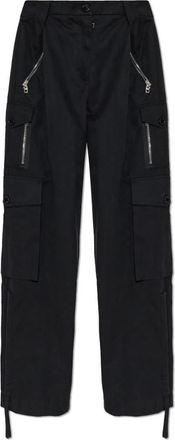 Dolce & Gabbana Cargobroek - Dames - Wijde Broeken - Zwart - S - Katoen - Broeken