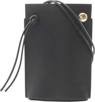 Loewe Pre-owned Shoulder Bags, female, Black, Size: ONE SIZE Pre-owned Leather Bucket Bag