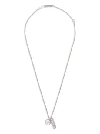 AMBUSH logo-charm pendant necklace - Silver