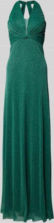 Troyden Collection Abendkleid mit Knotendetail in Smaragd, Gr&ouml;&szlig;e 32