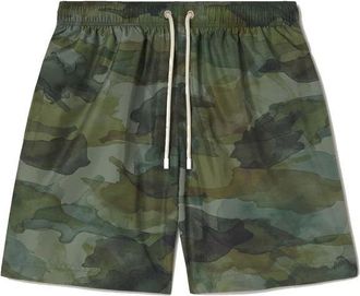 Palm Angels Camouflage Zwemshorts - Heren - Strandmode - Veelkleurig - S - Polyester - Badmode