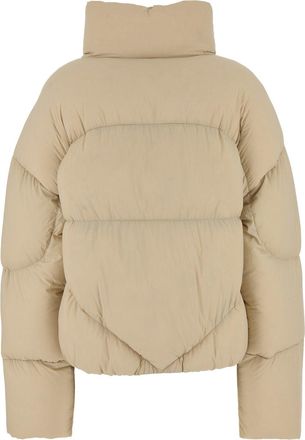 Bacon Womens Down Jacket Beige Papadding Feather