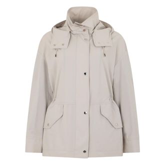 Moorer Light Jackets, female, Gray, Size: XS Light Jacket with Elegant Hood