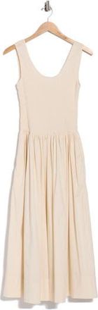 Current Elliott Sleeveless Smocked Sundress in Bone at Nordstrom Rack, Size X-Small