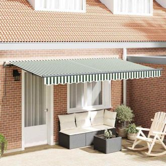 vidaXL Toldo Retr&aacute;ctil Verde 400 X 200 Cm Tela Vidaxl