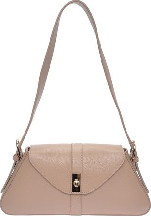 Roberta M Beige Rundleer Tas