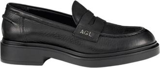 AGL Mocas&iacute;n Loren - Heren - Loafers - Zwart - 39 EU - Leer - Schoenen
