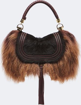 Chlo&eacute; Chlo&eacute; Marcie Foulard Small shearling shoulder bag