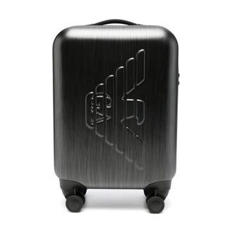 Emporio Armani Trolley Brillo Logo Rel Aguila - Heren - Koffers - Grijs - Maat: ONE Size