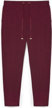 Fiorella Rubino Katoenen Joggingbroek - Dames - Sweatpants - Rood - XL - Katoen - Broeken