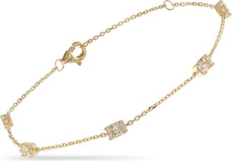 Luxury Bazaar 14K Yellow Gold 0.35ct Diamond Bracelet BR10657-Y