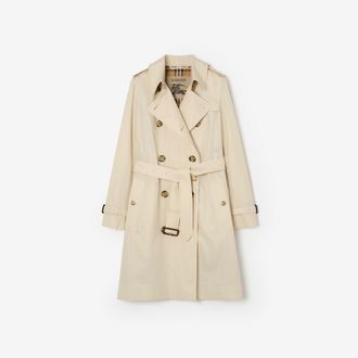 Burberry Midlength Tropical Gabardine Kensington Trench Coat