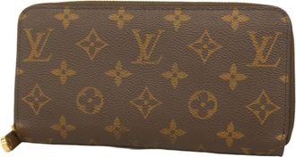 Louis Vuitton Brown Fuchsia Long Wallet (Bi-Fold) (Pre-Owned)