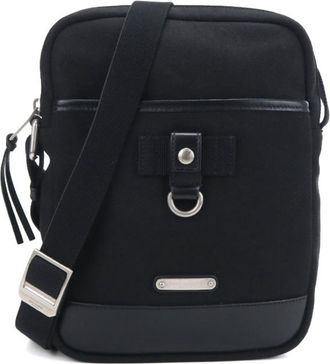 Saint Laurent Black Canvas Shoulder Bag (Pre-Owned)