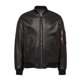 Dsquared2 Bomber Jackets, male, Black, Size: M Kaban Bomber Jacket