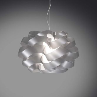 Linea Zero Linea Zero - Cloud Ara&ntilde;a De Suspensi&oacute;n De Tres Luces Plateada Di&aacute;metro 75x H50cm