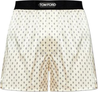 Tom Ford Zijden Boxershorts - Heren - Onderbroek - Beige - XL - Satijn - Ondergoed