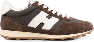 Hogan Brown Color Block Sneakers