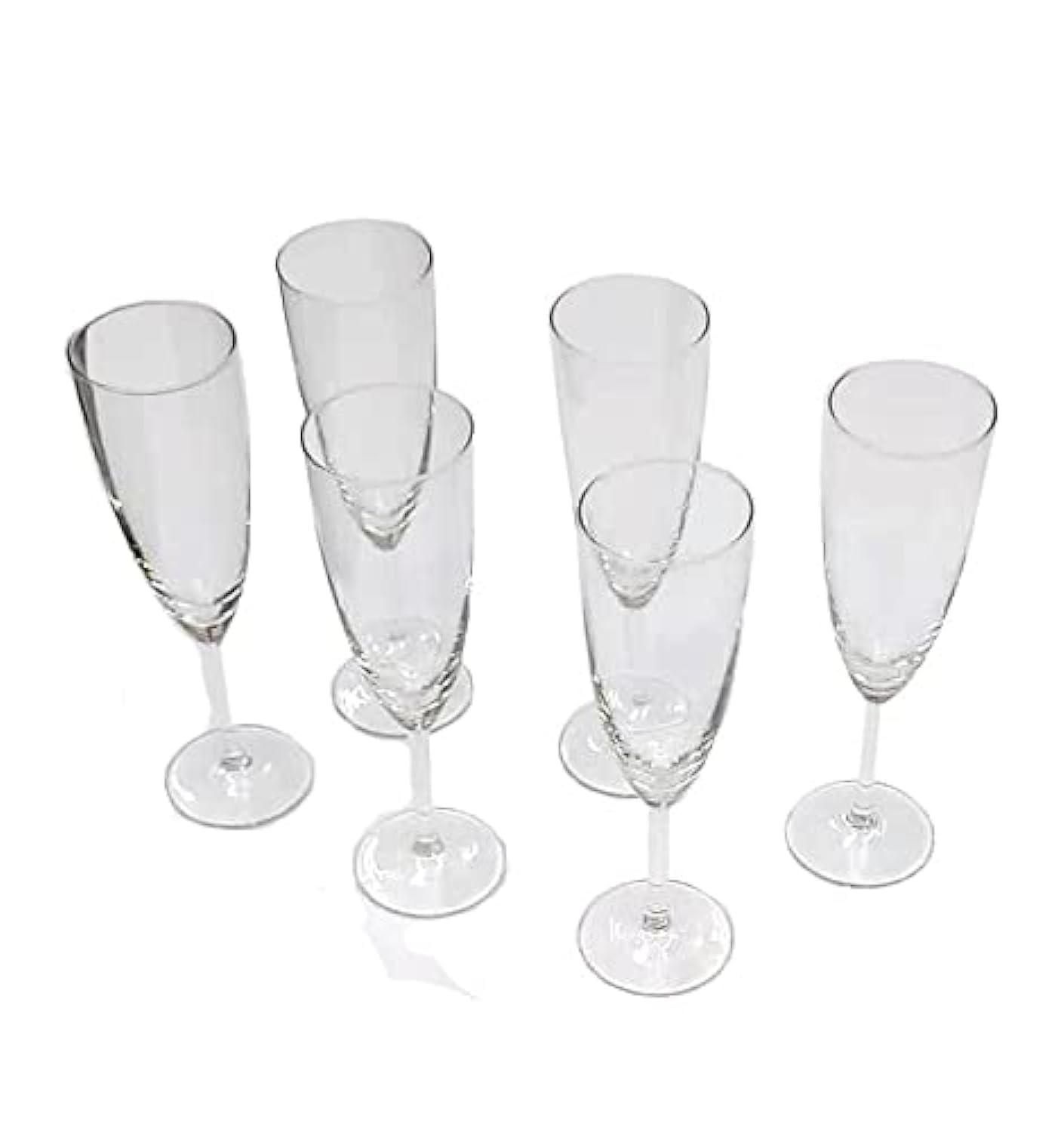 IKEA 6-er Set Sektgläser SVALKA Gläserset mit sechs Sektgläsern - mit 21cl Inhalt - 22cm hoch - spülmaschinenfest ab 12,28 €