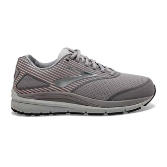 Brooks Womens Addiction Walker Suede Walking Shoes In Alloy Oyster Peach