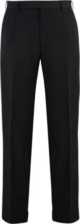 PT01 Geklede Broek met Getailleerde Pasvorm - Heren - Nette broeken - Zwart - XL - Leer - Broeken