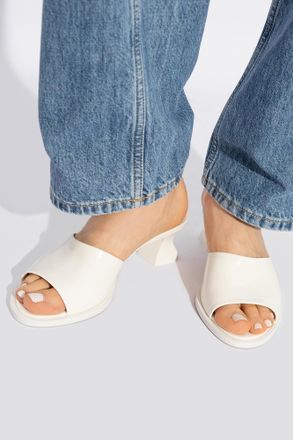 Bottega Veneta Cha-Cha Heeled Mules, Womens, White