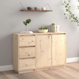 vidaXL Credenza 111x34x75 cm in Legno Massello di Pino - Vidaxl