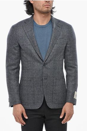Corneliani CC COLLECTION Half-Lined Virgin Wool Blazer With District Ch size 46