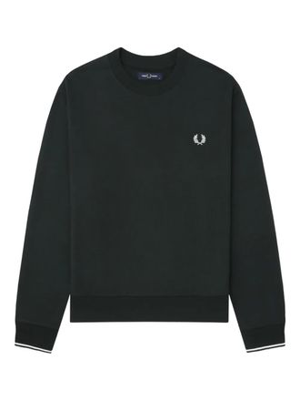 Fred Perry crew-neck sweatshirt - men - Cotton - M - Green