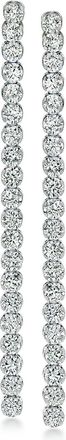 Ross-Simons Lab-Grown Diamond Linear Drop Earrings in Sterling Silver