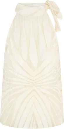 Roberto Cavalli Tops, Dames, Wit, S, Rayon, Top Met Ray Devor&eacute; Print