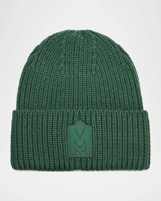Mackage Men & apos;s M-Logo Patch Beanie Hat