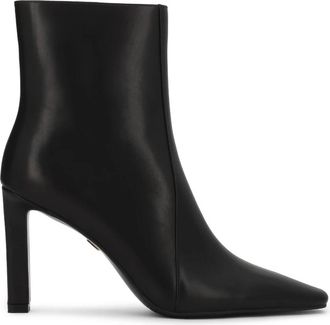 Kazar Zwarte Dameslaarsjes van Echt Leer by Editions - Dames - Laarzen met Hak - Zwart - 38 EU - Leer - Schoenen