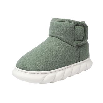 Generic Women Easy Fasten Snow Boots Winter Warm Fur Lined Comfort Short Booties Thick Plush Suede Shoes Outdoor Casual Non-Slip Walking Shoes with Memory Foa