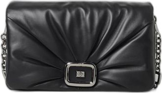 Roger Vivier Viv Choc Large Bag - Dames - Tassen - Zwart - Maat: ONE Size Leer