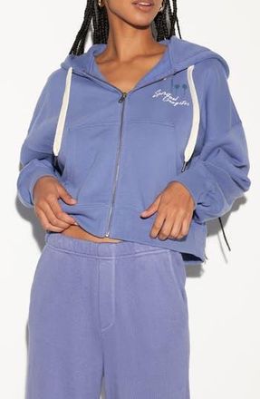Spiritual Gangster Palm Roxbury Cotton Graphic Zip-Up Hoodie in Wisteria at Nordstrom Rack, Size X-Large