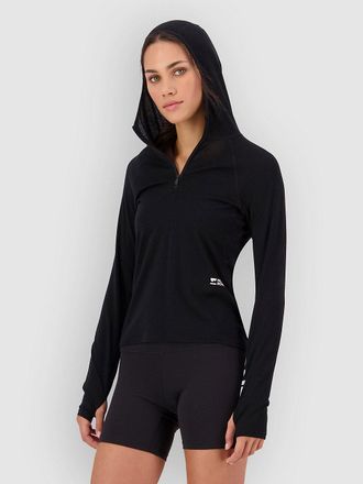 Mons Royale Bella Merino Hood Funktionsshirt schwarz