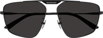Balenciaga Navigator Zonnebril - unisex - Zonnebrillen - Grijs - 61 MM - Accessoires