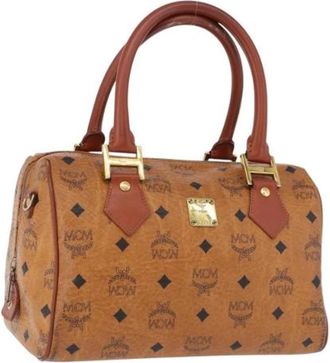 MCM Pre-owned Boston Bag - Dames - Vintage Handtas - Bruin - ONE Size - Leer - Vintage
