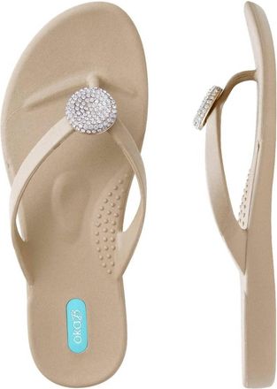 Oka-B Womens Lucky Flip Flops In Chai