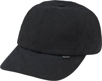 SUPREME FW26 Monogram Jacquard 6-Panel Black SUP-FW26-2022-BLK