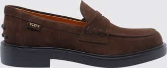 Tod's Mocassini in pelle di vitello scamosciata con gommini sul tallone
