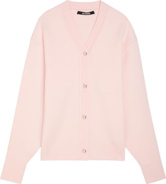 Jacquemus Le Cardigan Doppio Merino Wool-blend Cardigan - Light Pink - 40 (UK12 / M)