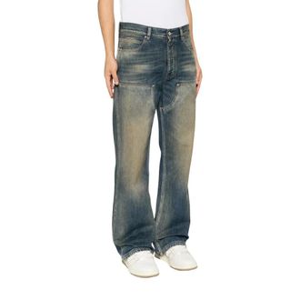 Amiri Straight Jeans, male, Blue, Size: W32 Ambmje1134 Sanst Jeans