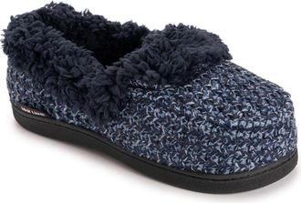 Muk Luks Anais Faux Fur Moccasin Slipper in Dark Blue at Nordstrom Rack, Size X-Large
