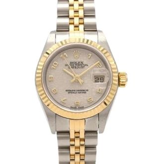 Rolex Pre-owned Datejust Roestvrij staal Geelgoud Automatisch 79173 - Dames - Vintage Horloges - Geel - ONE Size - Vintage