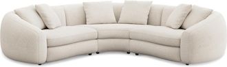Castlery Fable Sectional Sofa Customized, (Performance Boucle) Cream, Spill Resistant, Ultra Deep Seats for Sofas by Castlery